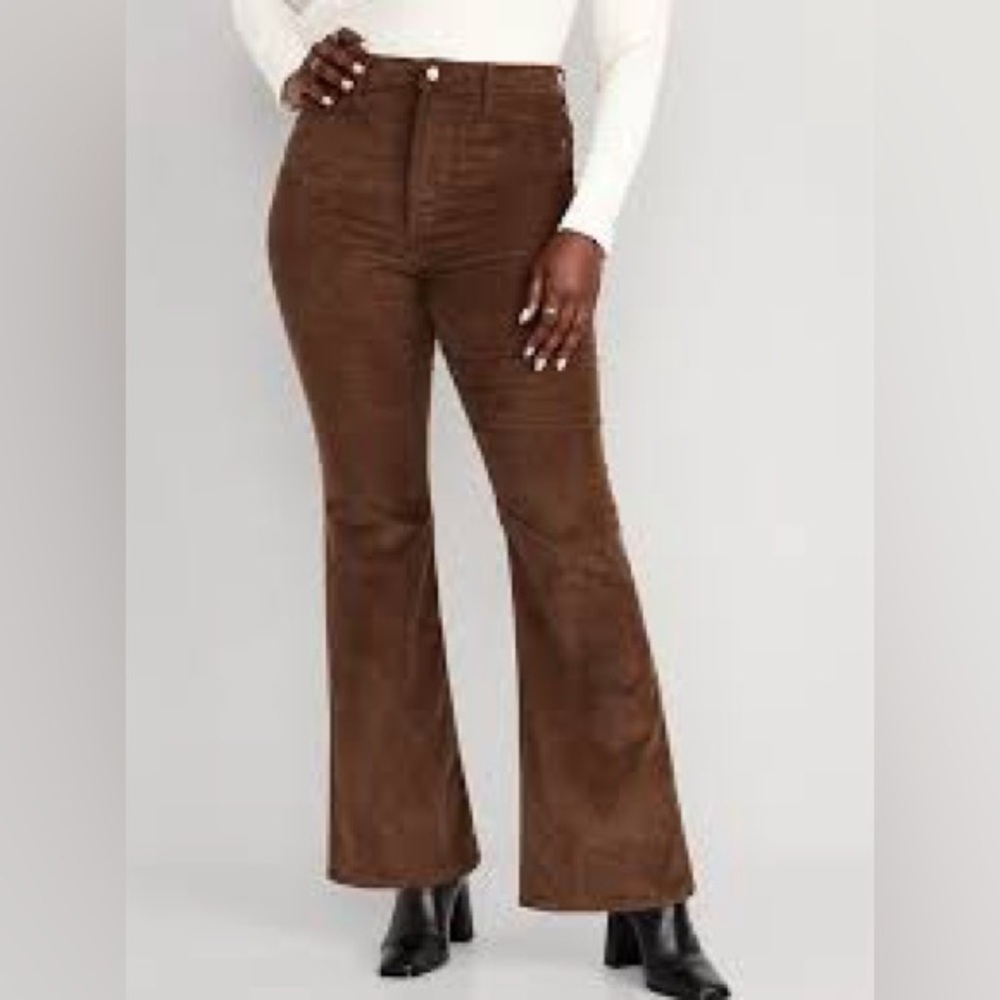 ๐ Old Navy Higher High-Waisted Flare Corduroy Pants Size 14 Tall